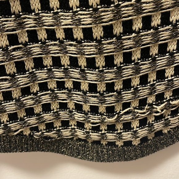 Fu Zade Zippered Woven Wool Blend Sweater S/M - Picture 3 of 8